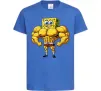 Дитяча футболка Спанч Боб м'язистий Яскраво-синій фото