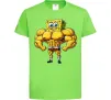 Дитяча футболка Спанч Боб м'язистий Лаймовий фото