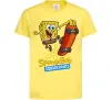 Дитяча футболка Спанч Боб на скейті Лимонний фото