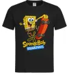 Мужская футболка Спанч Боб на скейті Черный фото