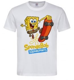 Мужская футболка Спанч Боб на скейті Мужская футболка Спанч Боб на скейті