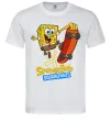 Мужская футболка Спанч Боб на скейті Белый фото