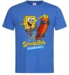 Мужская футболка Спанч Боб на скейті Ярко-синий фото