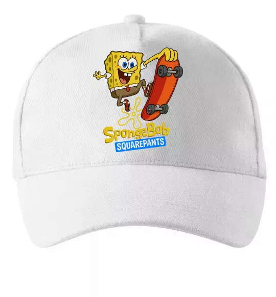 Кепка Спанч Боб на скейті Белый фото