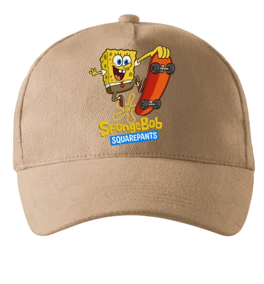 Кепка Спанч Боб на скейті Песочный фото