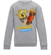 Детский Свитшот Спанч Боб на скейті Серый меланж фото