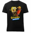 Мужская премиум футболка Спанч Боб на скейті Черный Мужская премиум футболка Спанч Боб на скейті Черный фото