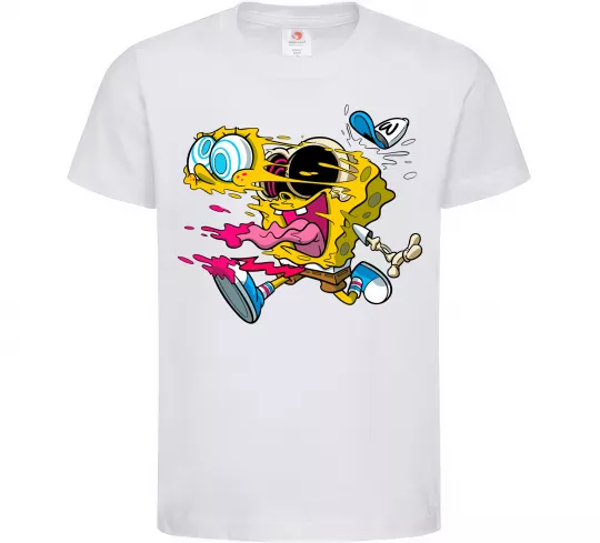 Дитяча футболка Губка Боб арт Білий фото