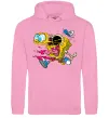 Женская толстовка (худи) Губка Боб арт Розовый фото