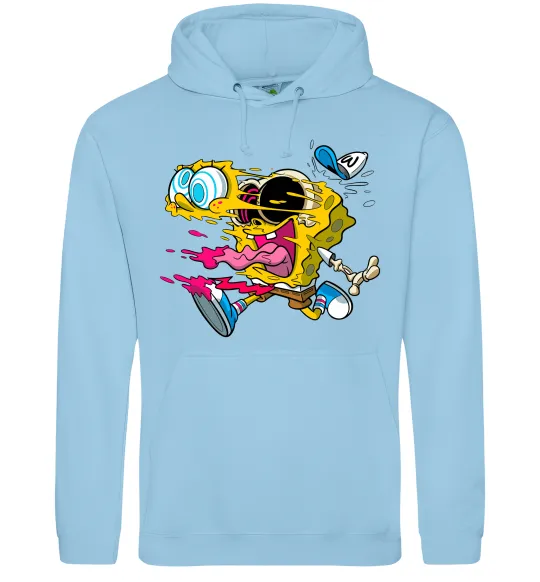 Женская толстовка (худи) Губка Боб арт Голубой фото