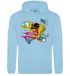 Женская толстовка (худи) Губка Боб арт Голубой фото