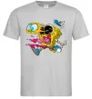 Чоловіча футболка Губка Боб арт Сірий фото
