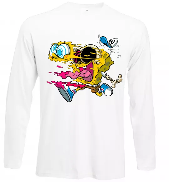 Лонгслів Губка Боб арт Білий фото