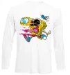Лонгслів Губка Боб арт Білий фото
