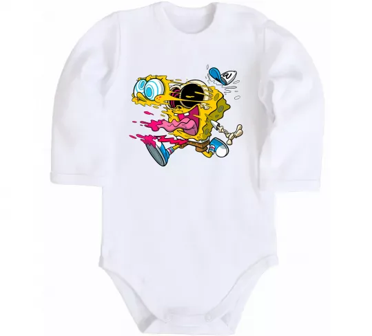 Дитячий бодік Губка Боб арт Білий фото