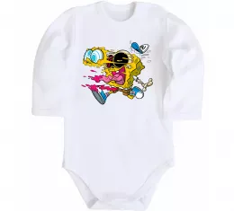 Детский боди Губка Боб арт Белый фото