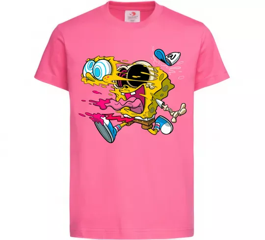 Дитяча футболка Губка Боб арт Яскраво-рожевий фото