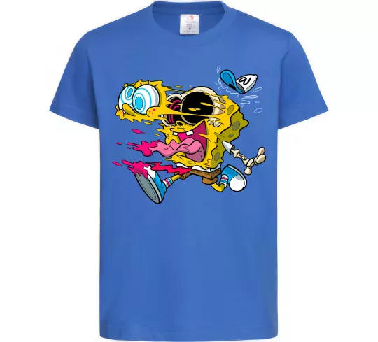 Дитяча футболка Губка Боб арт Яскраво-синій фото