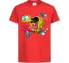 Дитяча футболка Губка Боб арт Червоний Дитяча футболка Губка Боб арт Червоний фото