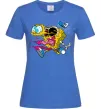 Жіноча футболка Губка Боб арт Яскраво-синій фото