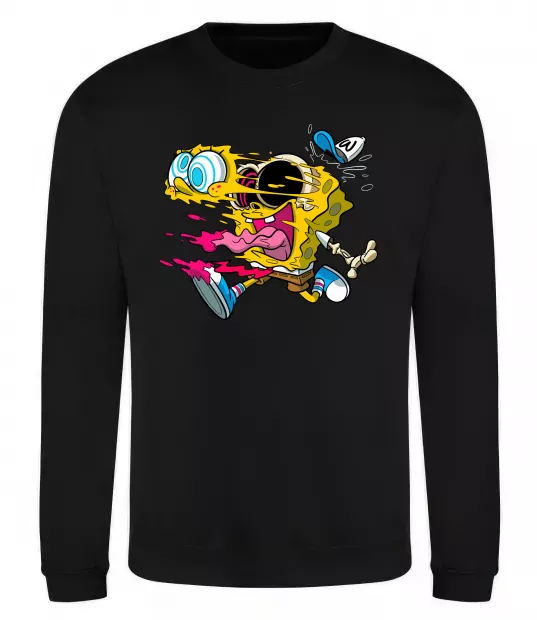 Світшот Губка Боб арт Чорний фото