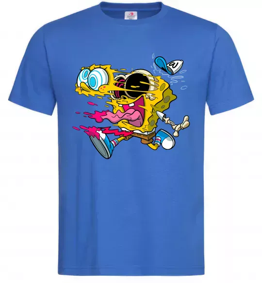 Чоловіча футболка Губка Боб арт Яскраво-синій фото