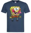 Чоловіча футболка Спанч Боб Scary Темно-синій фото