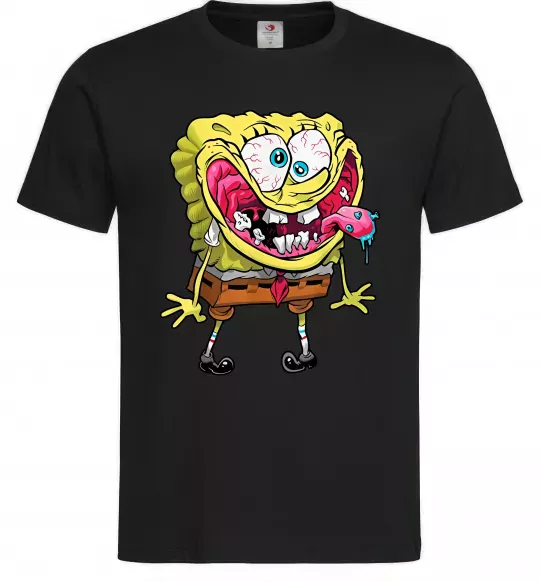 Чоловіча футболка Спанч Боб Scary Чорний фото