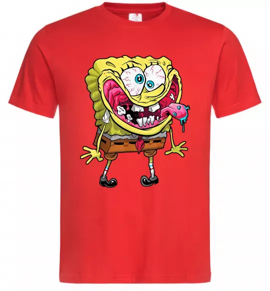 Чоловіча футболка Спанч Боб Scary Червоний фото