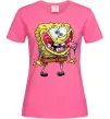 Женская футболка Спанч Боб Scary Ярко-розовый фото