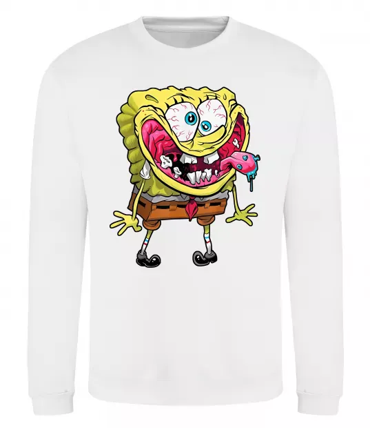 Свитшот Спанч Боб Scary Белый фото