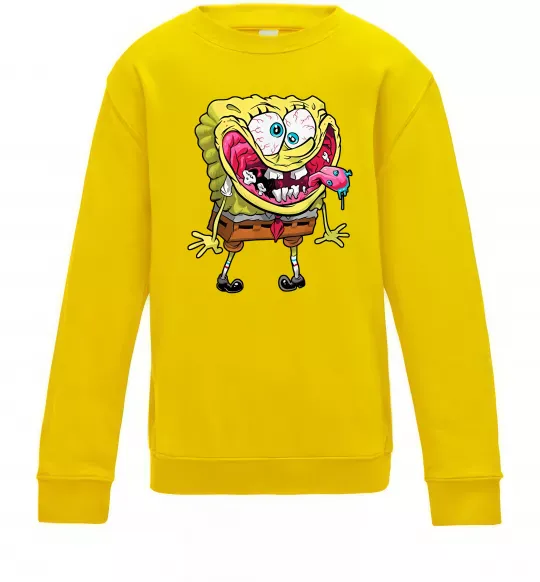Детский Свитшот Спанч Боб Scary Солнечно желтый фото