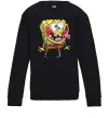 Детский Свитшот Спанч Боб Scary Черный фото