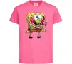 Детская футболка Спанч Боб Scary Ярко-розовый фото