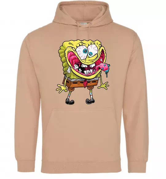 Чоловіча толстовка (худі) Спанч Боб Scary Пісочний фото