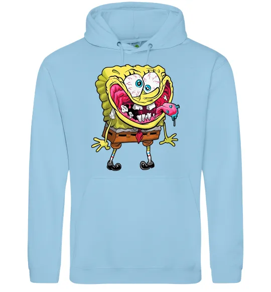 Жіноча толстовка (худі) Спанч Боб Scary Блакитний фото