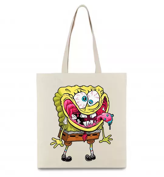 Еко-сумка Спанч Боб Scary Бежевий фото