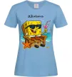Женская футболка Sponge Bob whatisver Голубой фото