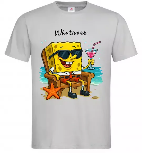 Чоловіча футболка Sponge Bob whatisver Сірий фото
