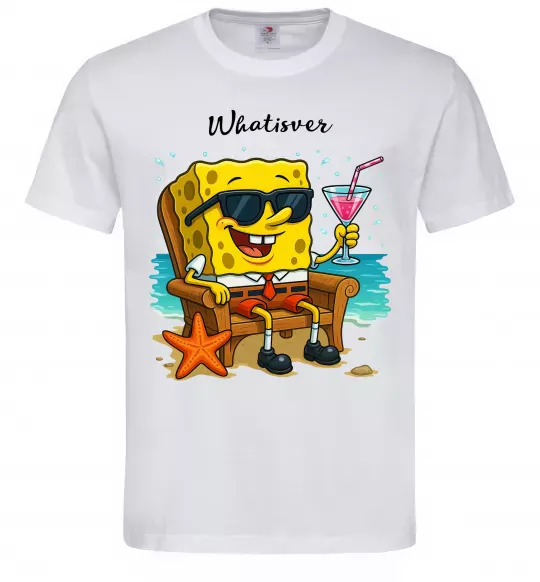 Чоловіча футболка Sponge Bob whatisver Білий фото