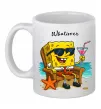 Чашка керамическая Sponge Bob whatisver Белый фото