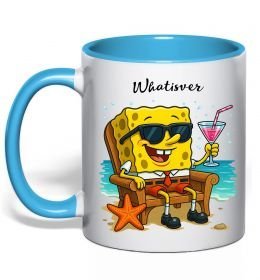 Чашка с цветной ручкой Sponge Bob whatisver