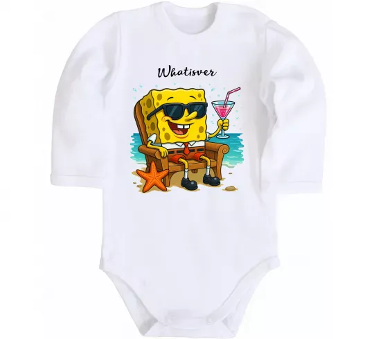Дитячий бодік Sponge Bob whatisver Білий фото