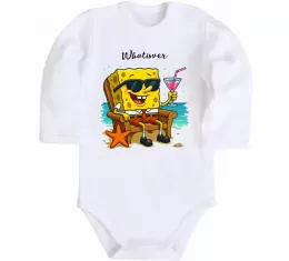 Детский боди Sponge Bob whatisver Белый фото