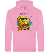Мужская толстовка (худи) Sponge Bob whatisver Розовый фото