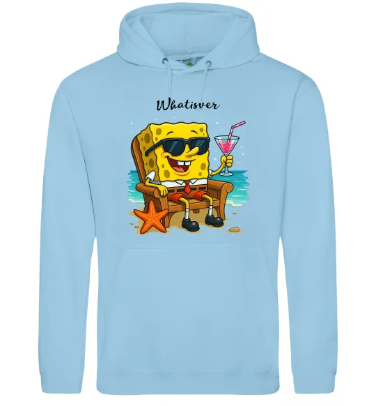 Жіноча толстовка (худі) Sponge Bob whatisver Блакитний фото