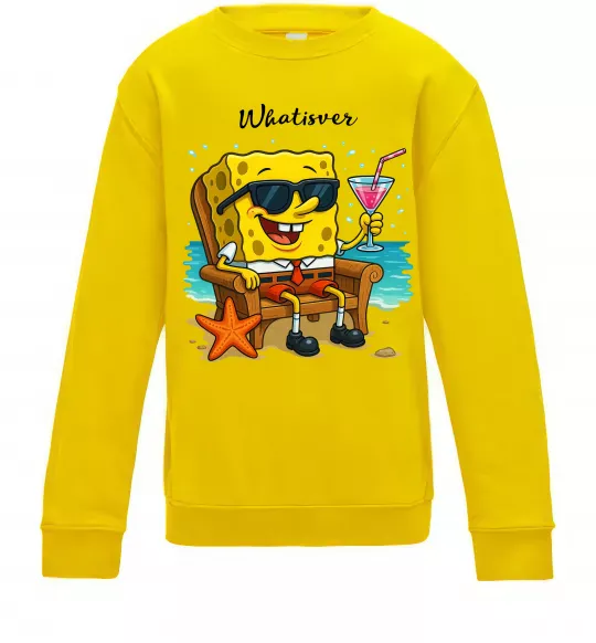 Детский Свитшот Sponge Bob whatisver Солнечно желтый фото