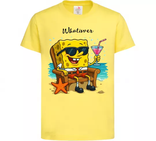 Дитяча футболка Sponge Bob whatisver Лимонний фото