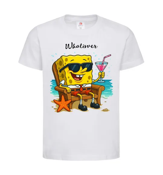 Дитяча футболка Sponge Bob whatisver Білий фото