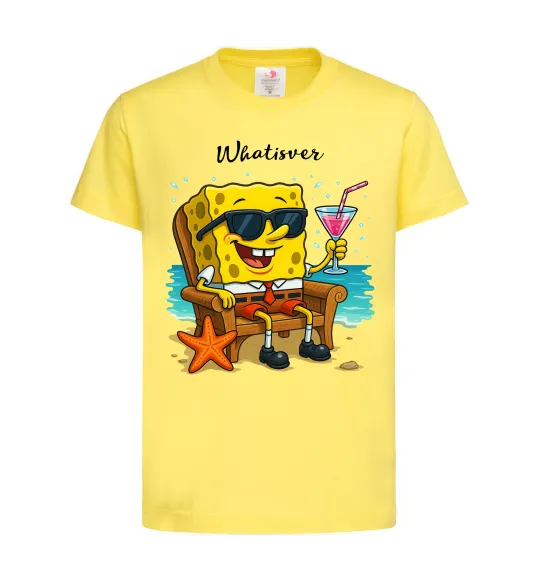 Дитяча футболка Sponge Bob whatisver Лимонний фото
